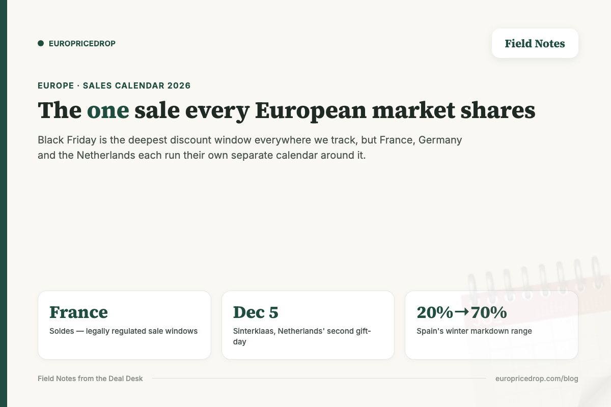 The one sale every European market shares: France's soldes, the Netherlands' Sinterklaas, and Spain's winter markdown range